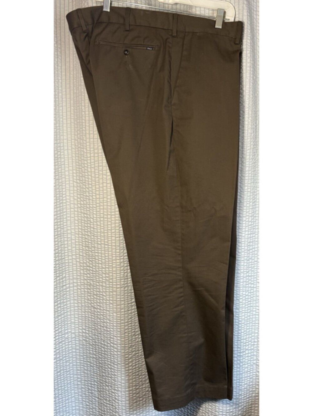 Polo Ralph Lauren Stretch Classic Fit Chino Pants Men's 44x30 Brown Flat Front